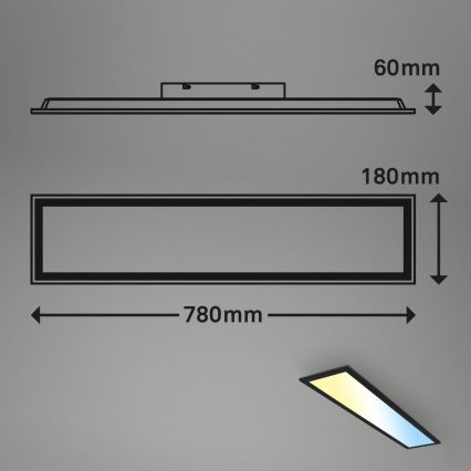 Brilo - LED Pannello fisso dimmerabile LED/24,5W/230V 3000-6500K + telecomando