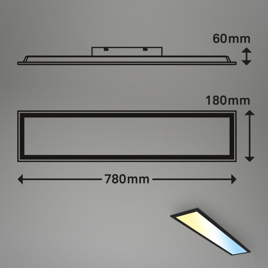 Brilo - LED Pannello fisso dimmerabile LED/24,5W/230V 3000-6500K + telecomando