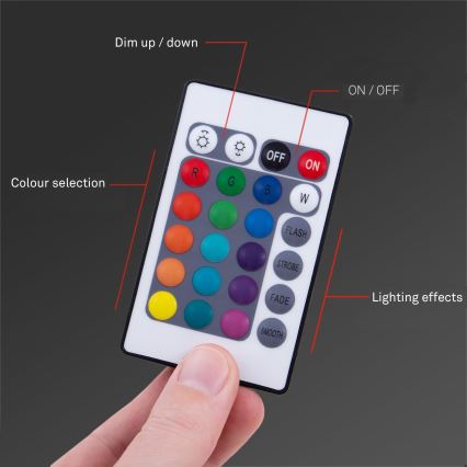 Brilo - LED RGB Striscia dimmerabile 11,5m LED/24W/230V + telecomando