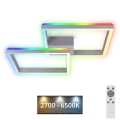 Brilo - LED RGBW Lampadario a plafone dimmerabile FRAME 2xLED/17W/230V 2700-6500K + telecomando