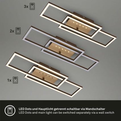 Brilo - Plafoniera dimmerabile LED/30W/230V 3000K marrone