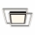 Brilo - Plafoniera LED 2x LED 16W (230V) + LED 19W, 51,5x51,5 cm, nera