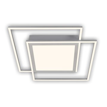 Brilo - Plafoniera LED 2x LED da 16W/230V + LED da 19W, 51,5x51,5 cm, cromo opaco