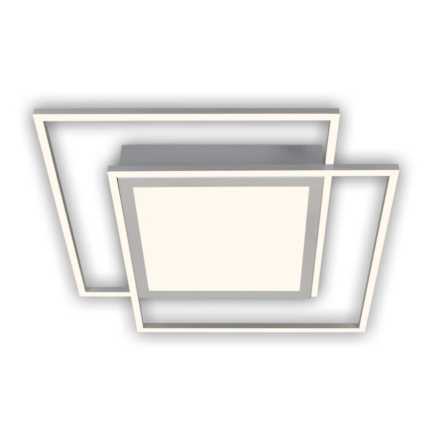 Brilo - Plafoniera LED 2x LED da 16W/230V + LED da 19W, 51,5x51,5 cm, cromo opaco