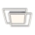 Brilo - Plafoniera LED 2x LED da 16W/230V + LED da 19W, 51,5x51,5 cm, cromo opaco