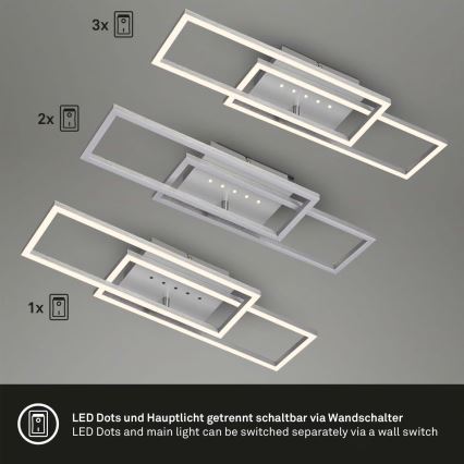 Brilo - Plafoniera LED dimmerabile/30W/230V/3000K cromo satinato