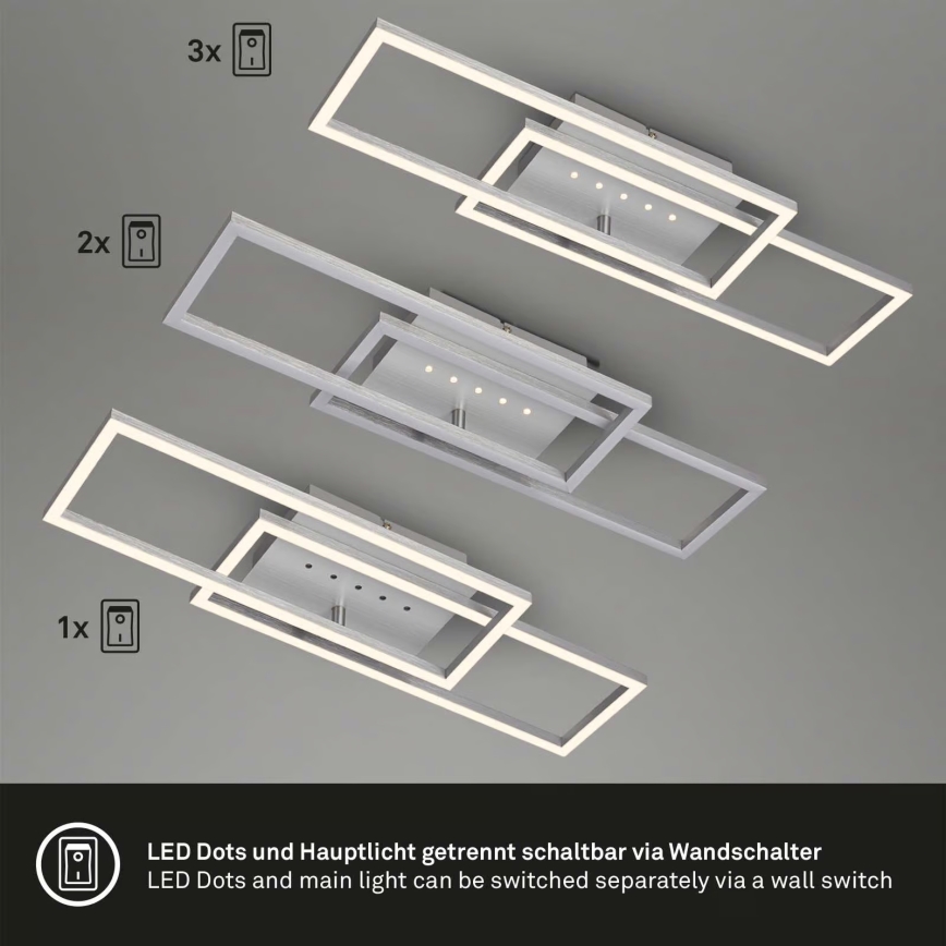 Brilo - Plafoniera LED dimmerabile/30W/230V/3000K cromo satinato