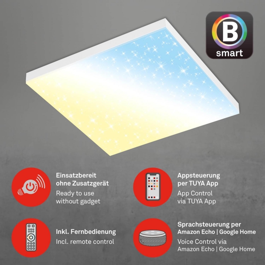 Brilo - Plafoniera LED dimmerabile FRAMELESS LED/24W/230V 3000-6500K Wi-Fi Tuya + telecomando