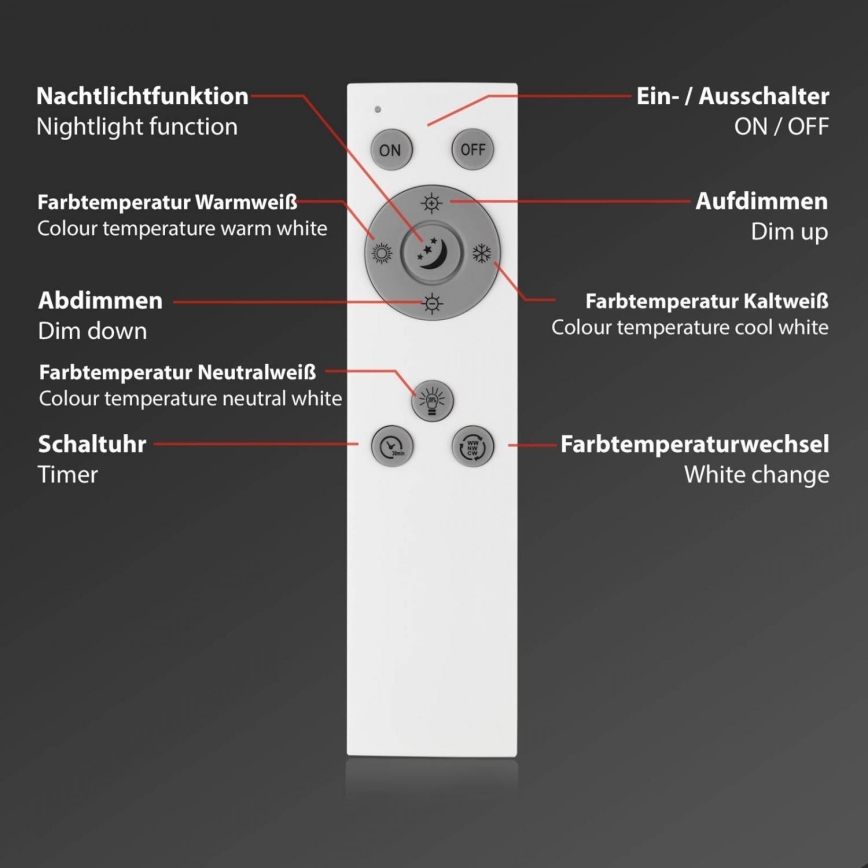 Brilo - Plafoniera LED dimmerabile FRAMELESS LED/24W/230V 3000-6500K Wi-Fi Tuya + telecomando