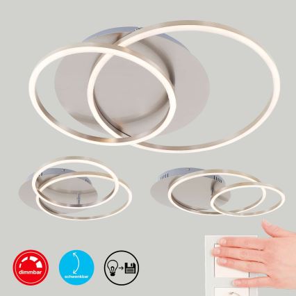 Brilo - Plafoniera LED dimmerabile FRAMES LED/14W/230V + LED/22W 3000K