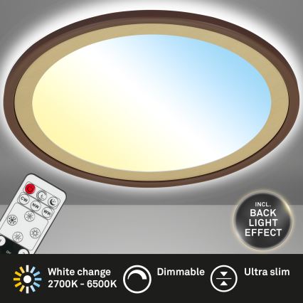 Brilo - Plafoniera LED dimmerabile SLIM LED/22W/230V 2700-6500K + telecomando