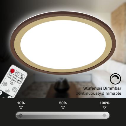 Brilo - Plafoniera LED dimmerabile SLIM LED/22W/230V 2700-6500K + telecomando