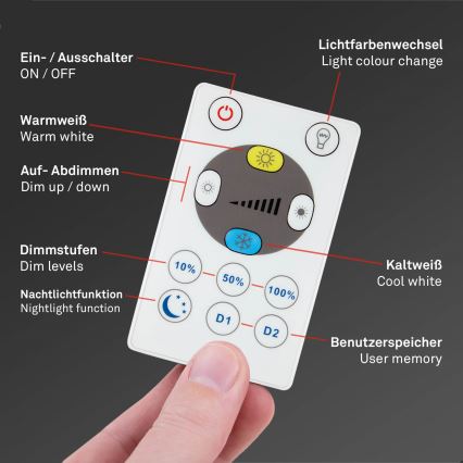 Brilo - Plafoniera LED dimmerabile SLIM LED/22W/230V 2700-6500K Wi-Fi Tuya + telecomando