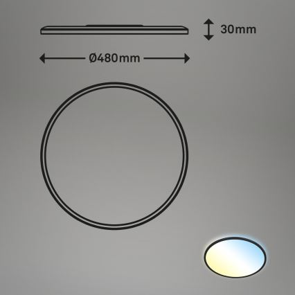 Brilo - Plafoniera LED dimmerabile SLIM LED/31W/230V 2700-6500K + telecomando