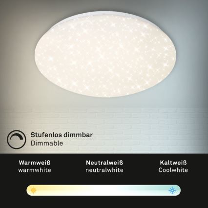 Brilo - Plafoniera LED dimmerabile STARRY SKY LED/22W/230V 3000-6000K + telecomando