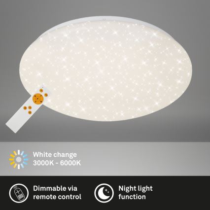 Brilo - Plafoniera LED dimmerabile STARRY SKY LED/22W/230V 3000-6000K + telecomando