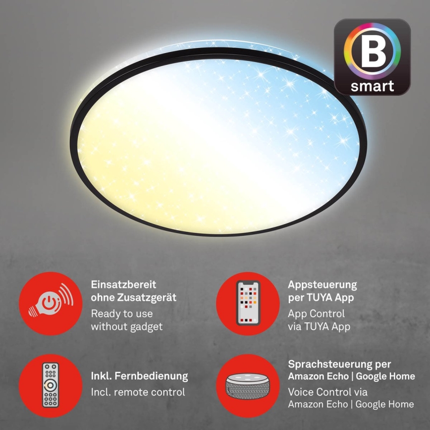 Brilo - Plafoniera LED dimmerabile STARRY SKY LED/42W/230V 3000-6500K Wi-Fi Tuya + telecomando