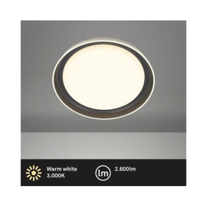 Brilo - Plafoniera LED IJUS, 24W, 230V, 3000K, Ø 43 cm