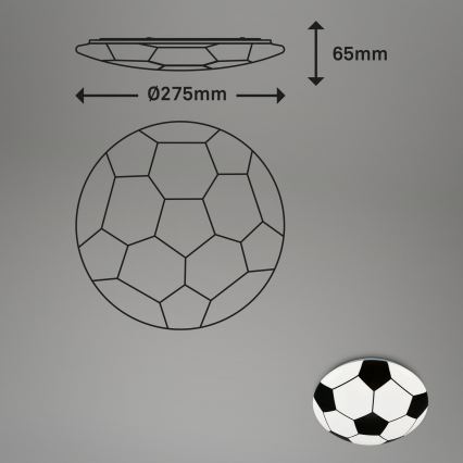 Brilo - Plafoniera LED per bambini FOTBALL LED/12W/230V