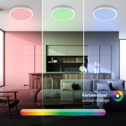Brilo - Plafoniera LED RGBW dimmerabile LED/20W/230V 2200-6500K Wi-Fi Tuya diam. 27 cm