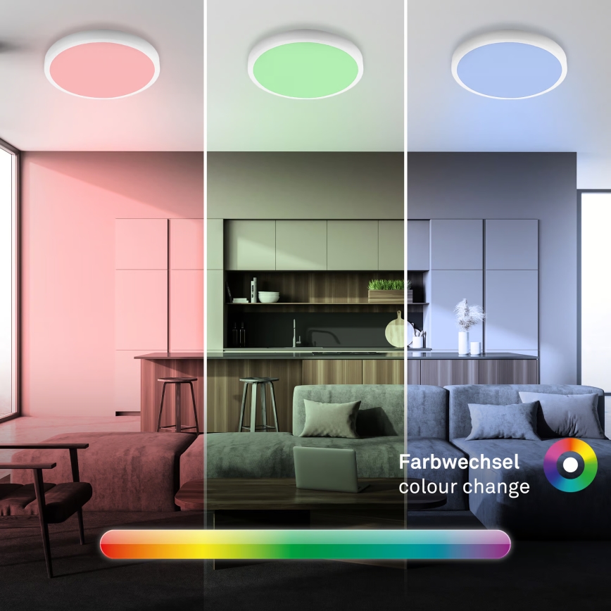 Brilo - Plafoniera LED RGBW dimmerabile LED/20W/230V 2200-6500K Wi-Fi Tuya diam. 27 cm