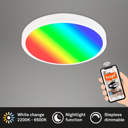 Brilo - Plafoniera LED RGBW dimmerabile LED/20W/230V 2200-6500K Wi-Fi Tuya diam. 27 cm