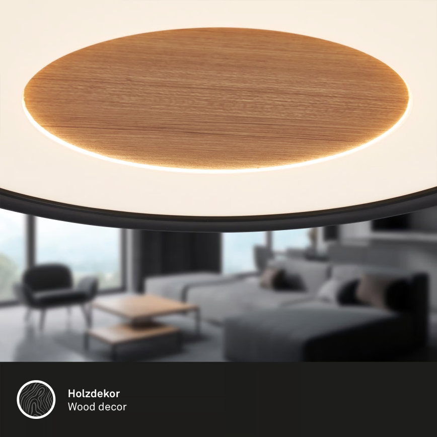 Brilo - Plafoniera LED SUFIT WOOD LED/18W/230V 3000K Ø 29 cm