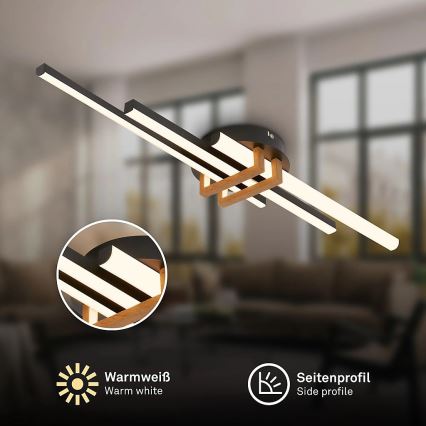 Brilo - Plafoniera LED TINKA LED/21W/230V 3000K nera