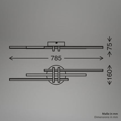 Brilo - Plafoniera LED TINKA LED/21W/230V 3000K nera