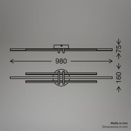 Brilo - Plafoniera LED TINKA LED/30W/230V 3000K ramata