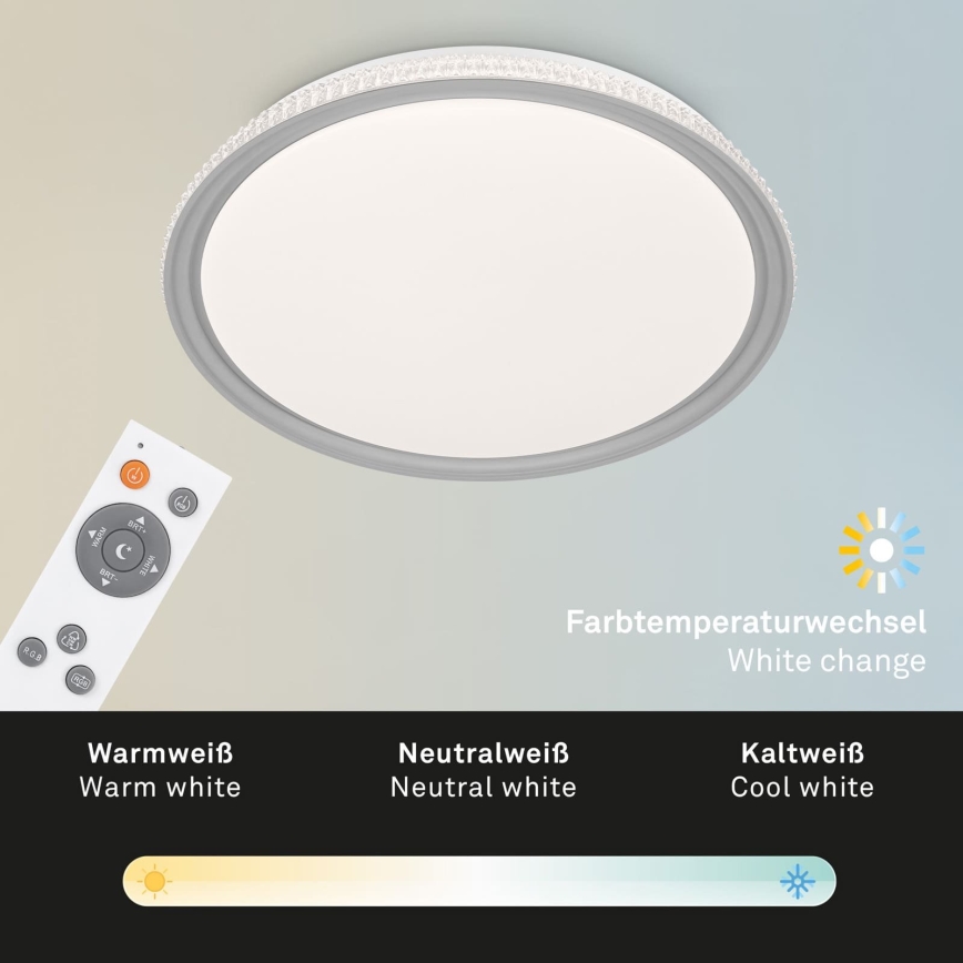 Brilo - RGB LED Dimmerabile Soffitto Lampada LED/40W/230V 3000-6500K + Remote Control