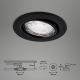 Brilo - SET 3x Lampada LED da incasso per bagni 1xGU10/5W/230V IP23 nero