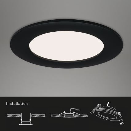 Brilo - SET 3x Lampada LED da incasso per bagni FLAT LED/7W/230V IP44