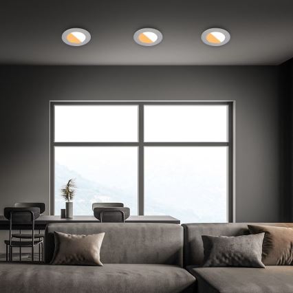 Brilo - SET 3x Lampada LED da incasso per bagni LED/4W/230V IP44 3000/4000K argento