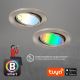Brilo - SET 3x LED RGBW Lampada da bagno dimmerabile 1xGU10/4,9W/230V 2700-6500K Wi-Fi Tuya IP23 + telecomando