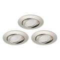Brilo - SET 3x Luce da incasso LED da bagno dimmerabile LED/5W/230V IP23 cromo opaco