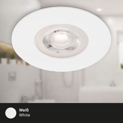 Brilo - SET 4x Lampada LED da incasso per bagni LED/4,9W/230V IP44 bianco