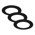 Brilo - Set da 3 faretti LED da incasso per bagno FLAT LED/6W/230V IP44 nero