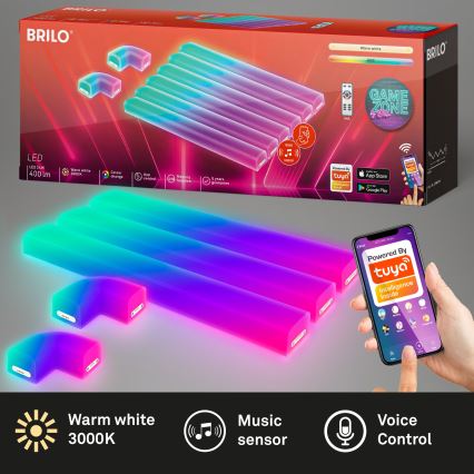 Brilo - Striscia luminosa dimmerabile LED RGBIC Smart LED/24W/230V Wi-Fi Tuya