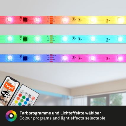 Brilo - Striscia LED RGBW dimmerabile MUSIC 6,65m LED/18W/230V Wi-Fi Tuya + telecomando