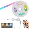 Brilo - Striscia LED RGBW dimmerabile MUSIC 6,6m LED/7,5W/USB Wi-Fi Tuya