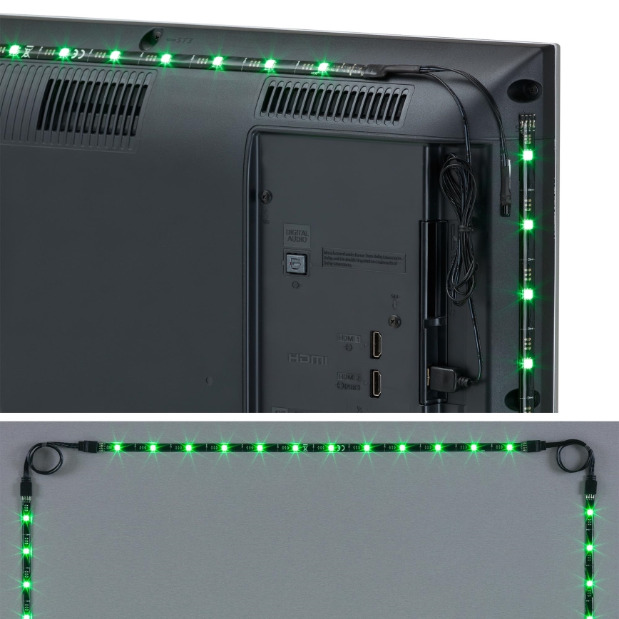 Brilo - Striscia LED RGBW dimmerabile per TV 3m LED/2,5W/USB + telecomando