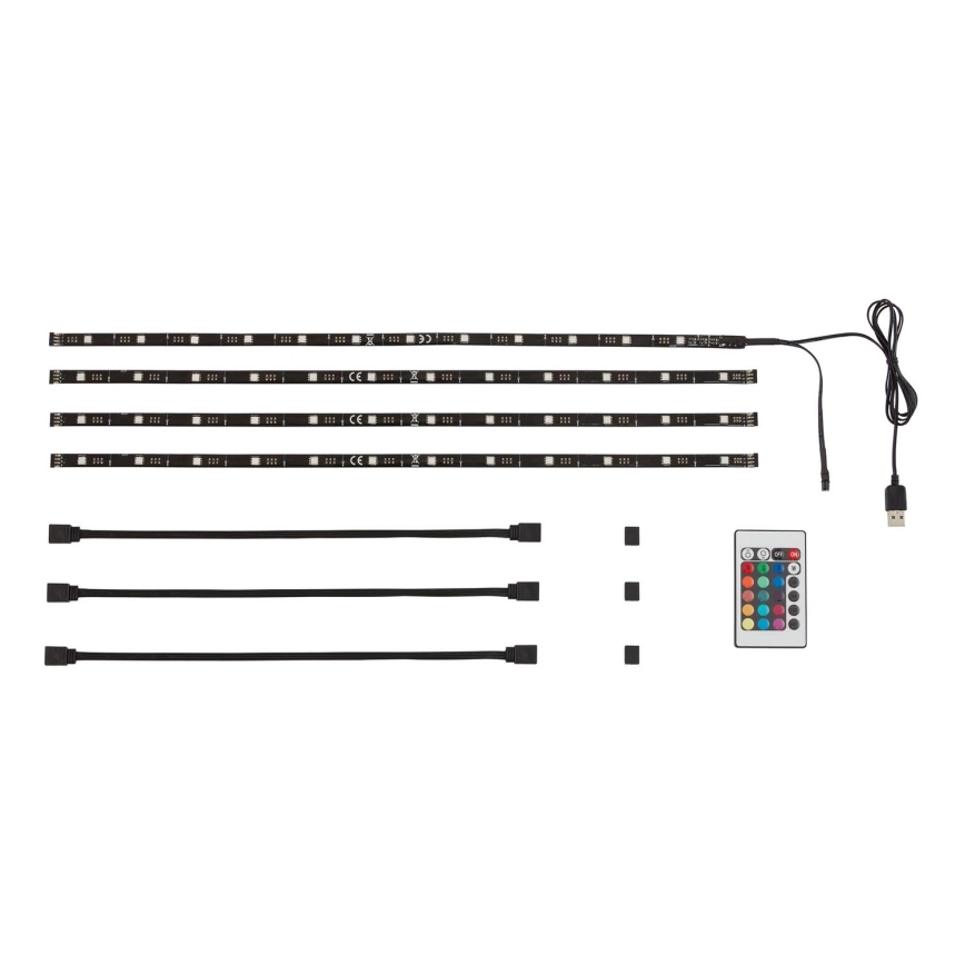 Brilo - Striscia LED RGBW dimmerabile per TV 3m LED/2,5W/USB + telecomando