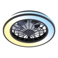 Brilo - Ventilatore da soffitto dimmerabile VENTURO LED/24W/230V 3000-6500K nero + telecomando