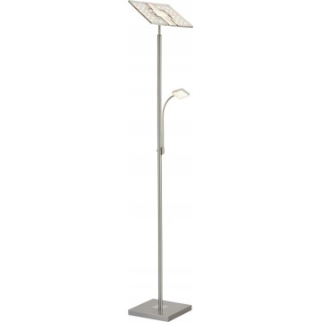 Briloner 1328-022 - Lampada da terra dimmerabile a LED LED/21W/230V + LED/3,5W cromo opaco