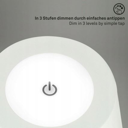 Briloner 1438016 - Lampada da terra touch LED dimmerabile LED/3,5W/5V 3000K 130 cm bianco