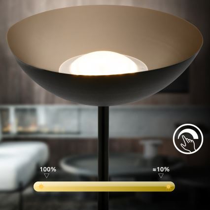 Briloner 1500015 - Lampada da terra dimmerabile a LED ESTATE LED/8W/5V 4000 mAh nera