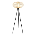 Briloner 1759011 - Lampada da terra 1xE27/10W/230V bambù/nera