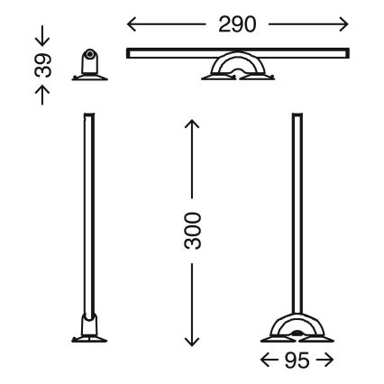 Briloner 2007-019 - Illuminazione dello specchio a LED dimmerabile LED/7W/230V 2700-6500K