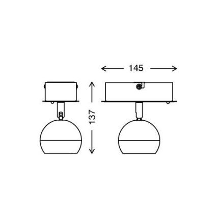 Briloner 2040-012 - Faretto a LED RGB dimmerabile 1xLED/3,3W/230V + T